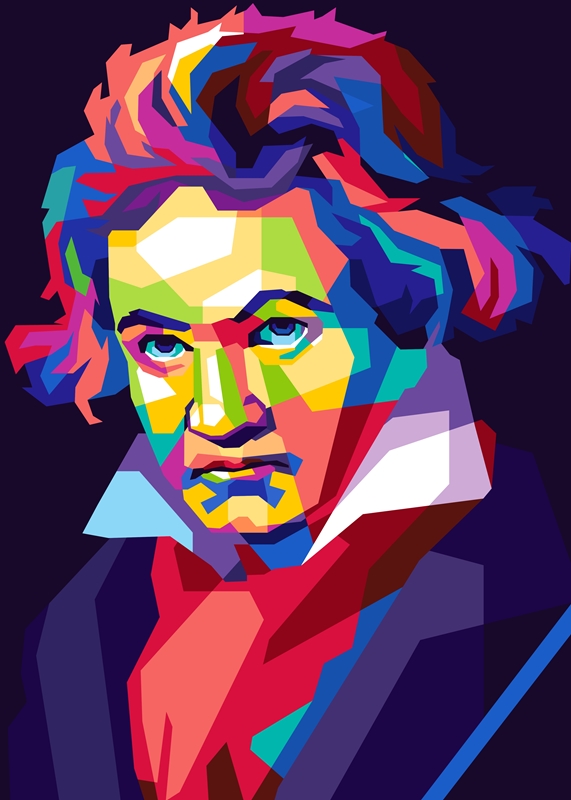 Ludwig Van Beethoven Canvas Art by Dayat Banggai | iCanvas